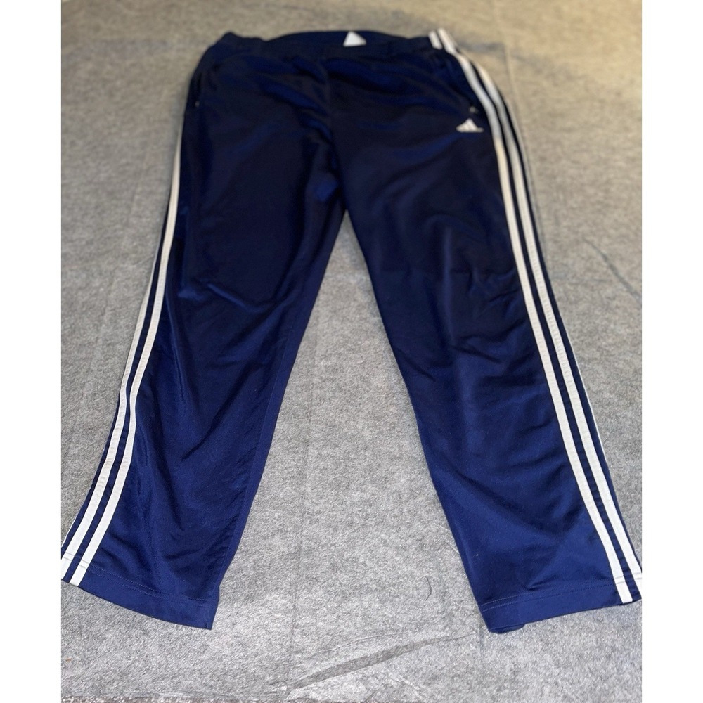 VTG Adidas Snap Tearaway Track Pants Navy Blue Breakaway Mens XL